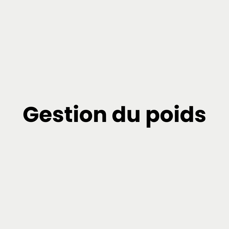 gestion du poids